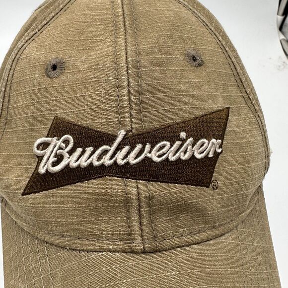 Budweiser Military Tribute Hat Ripstop Flat Dark Earth One Size Fits All Tan EUC - Picture 5 of 9